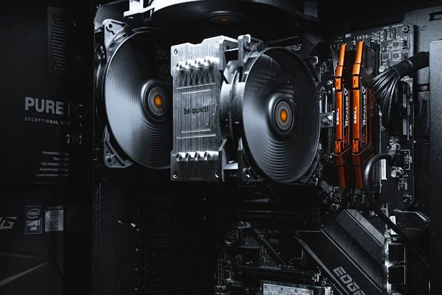 Interior of a high-specification computing system